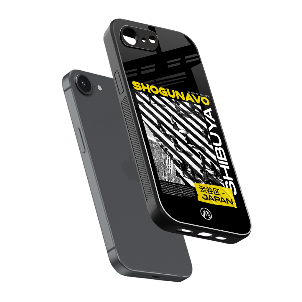 shogunavo shibuya back phone cover | glass case for iphone 16e