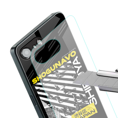 shogunavo shibuya back phone cover | glass case for iphone 16e