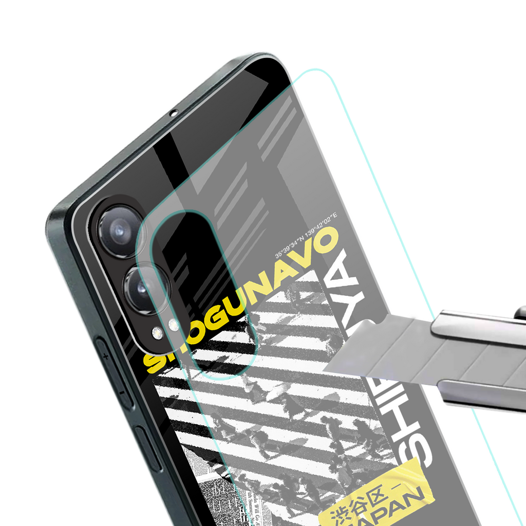 shogunavo shibuya back phone cover | glass case for oneplus nord ce 4 lite