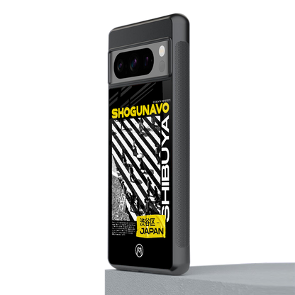 shogunavo shibuya back phone cover | glass case for google pixel 8 pro