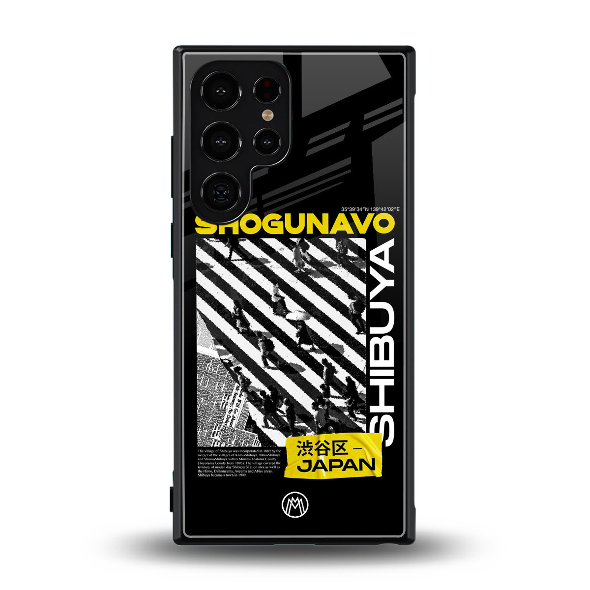 shogunavo shibuya back phone cover | glass case for samsung galaxy s23 ultra