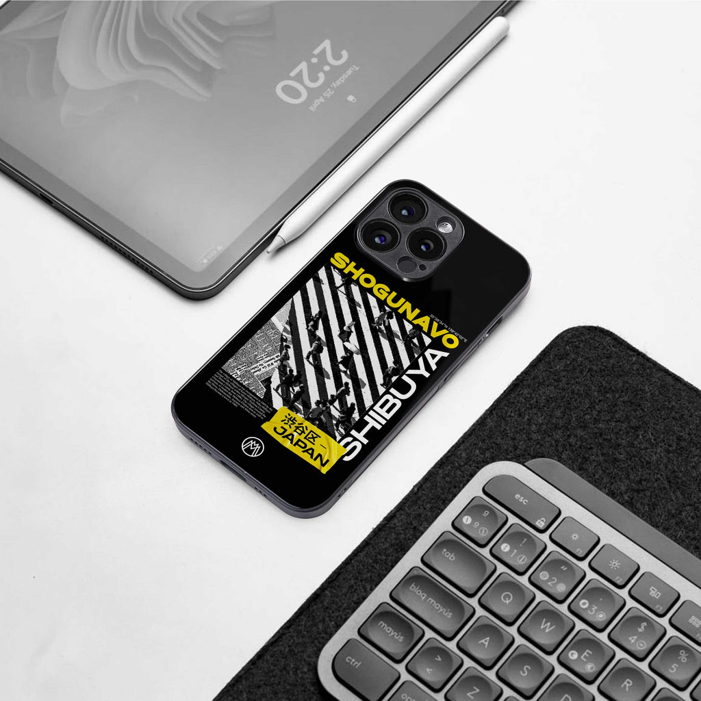 shogunavo shibuya back phone cover | glass case for samsung galaxy s23 ultra