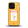 shopaholic back phone cover | glass case for iphone 13 pro