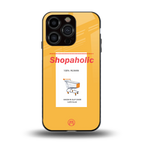 shopaholic back phone cover | glass case for iphone 13 pro