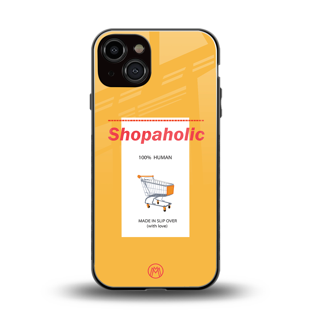 shopaholic back phone cover | glass case for iphone 13