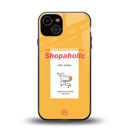 shopaholic back phone cover | glass case for iphone 13