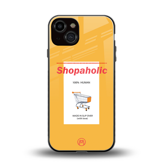 shopaholic back phone cover | glass case for iphone 13