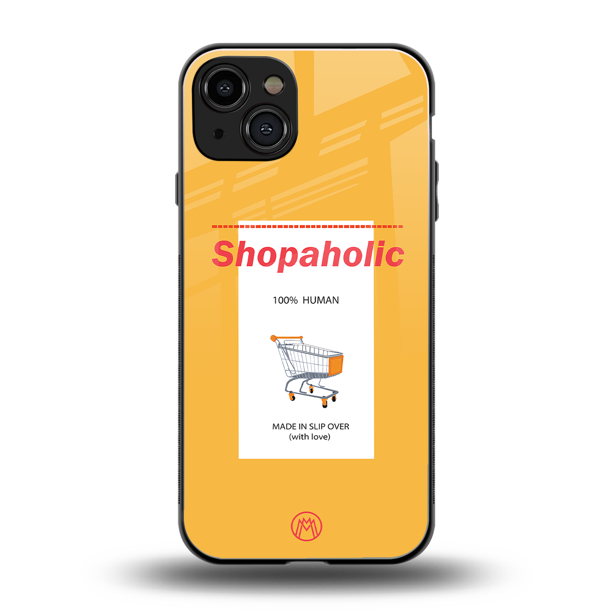 shopaholic back phone cover | glass case for iphone 14