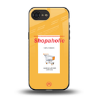 shopaholic back phone cover | glass case for iphone 16e