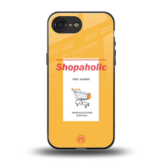 shopaholic back phone cover | glass case for iphone 16e
