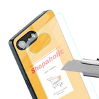 shopaholic back phone cover | glass case for iphone 16e