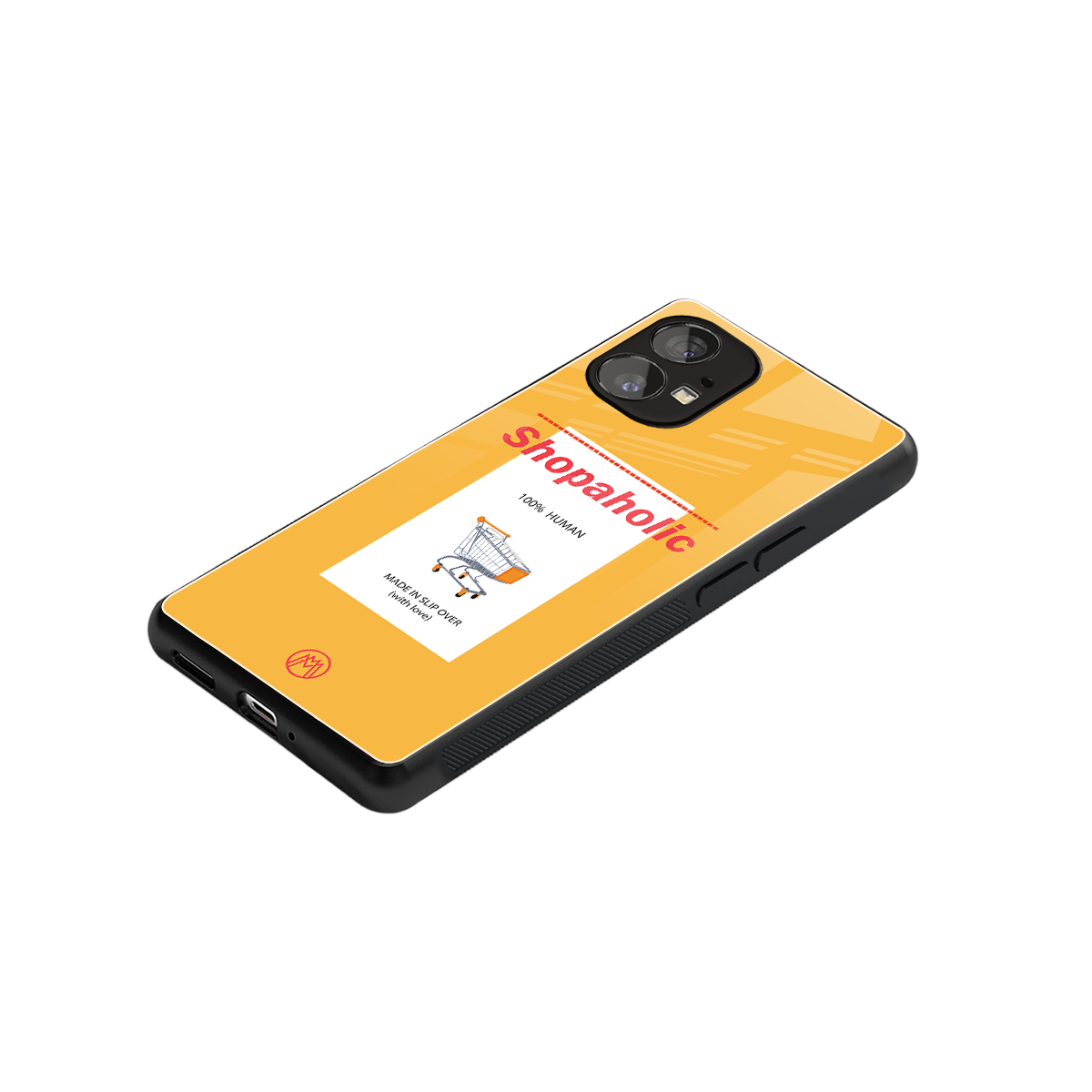 shopaholic back phone cover | glass case for nothing phone 1