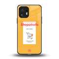 shopaholic back phone cover | glass case for nothing phone 2