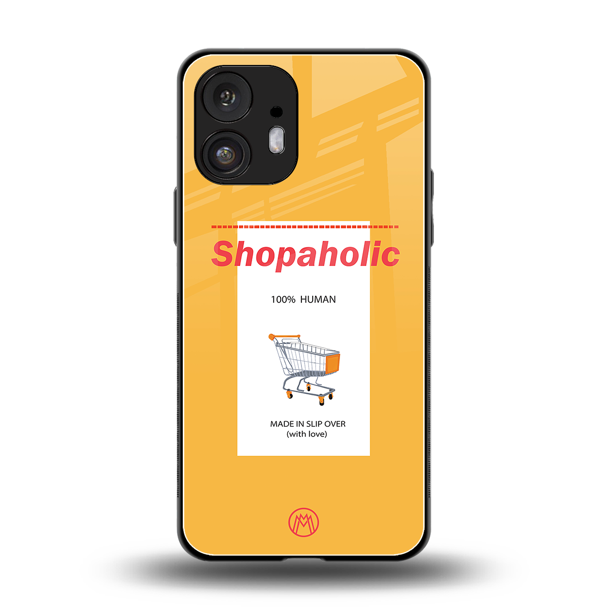 shopaholic back phone cover | glass case for nothing phone 2