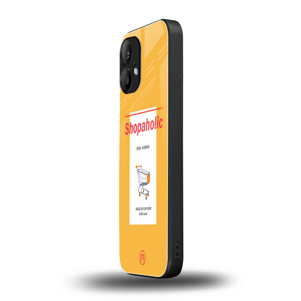 shopaholic back phone cover | glass case for nothing phone 2