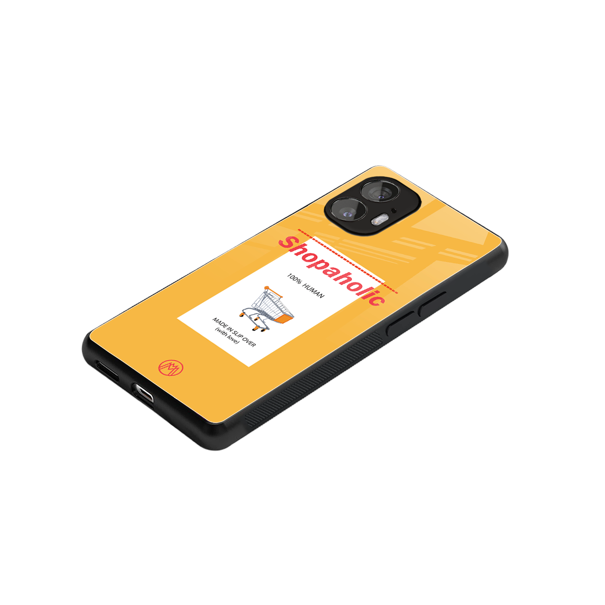 shopaholic back phone cover | glass case for nothing phone 2