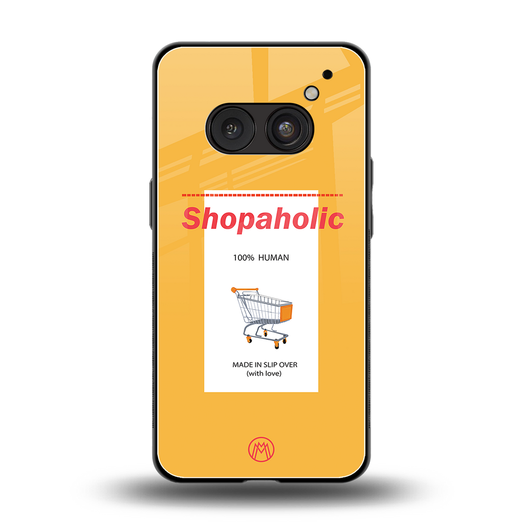 shopaholic back phone cover | glass case for nothing phone 2a