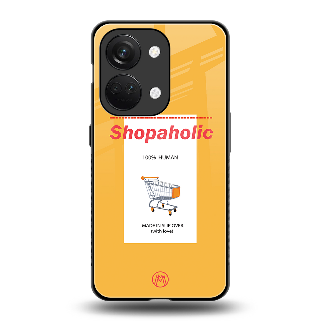 shopaholic back phone cover | glass case for oneplus nord 3