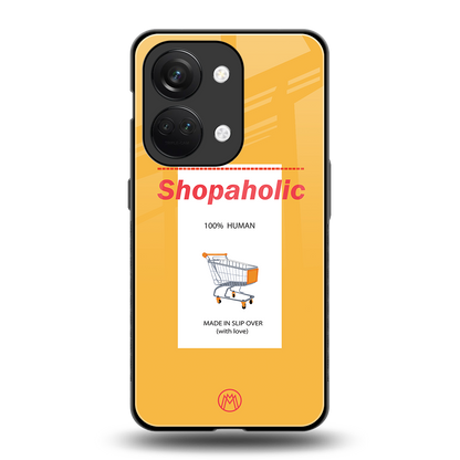 shopaholic back phone cover | glass case for oneplus nord 3