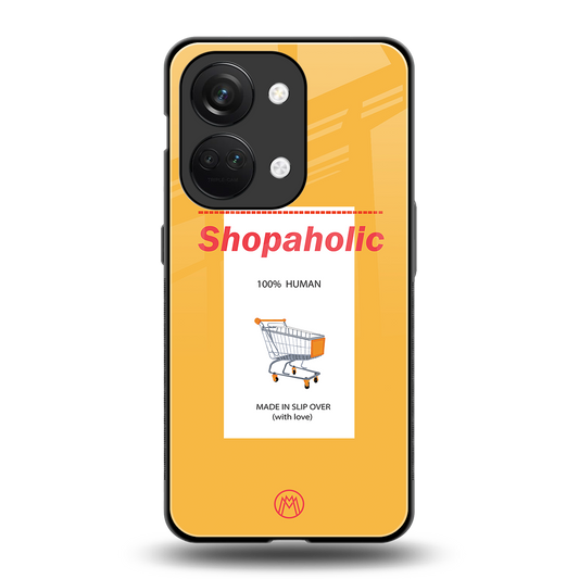 shopaholic back phone cover | glass case for oneplus nord 3