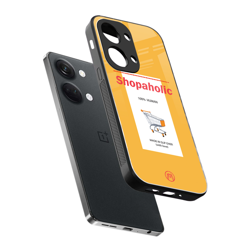 shopaholic back phone cover | glass case for oneplus nord 3