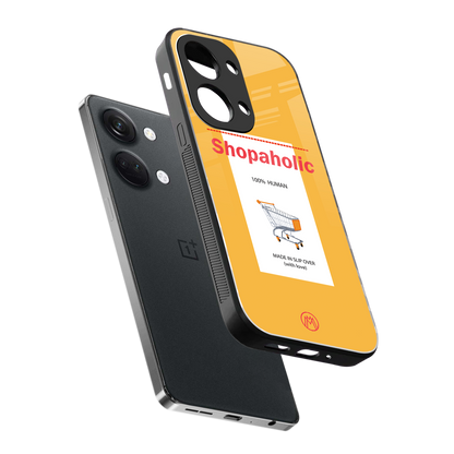 shopaholic back phone cover | glass case for oneplus nord 3
