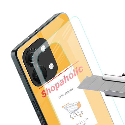 shopaholic back phone cover | glass case for oneplus nord 3