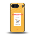 shopaholic back phone cover | glass case for oneplus nord 4
