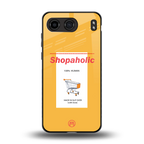 shopaholic back phone cover | glass case for oneplus nord 4