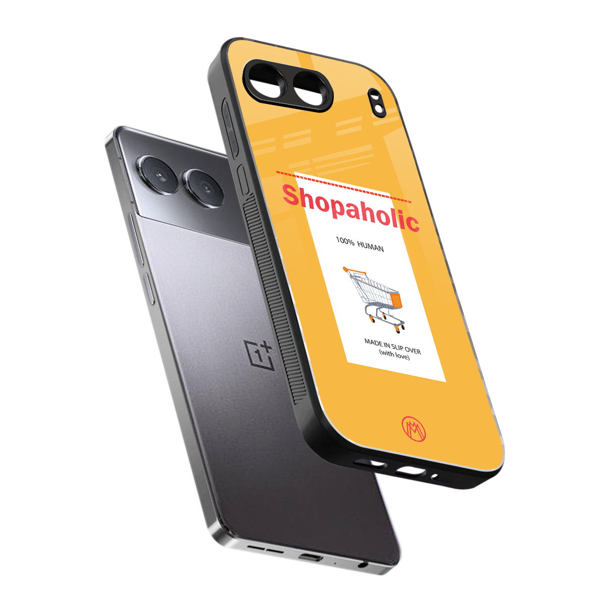 shopaholic back phone cover | glass case for oneplus nord 4