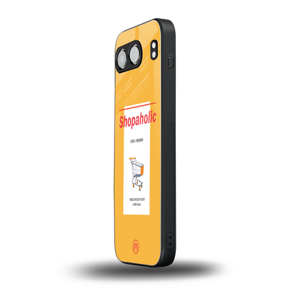 shopaholic back phone cover | glass case for oneplus nord 4