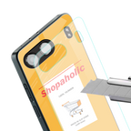 shopaholic back phone cover | glass case for oneplus nord 4