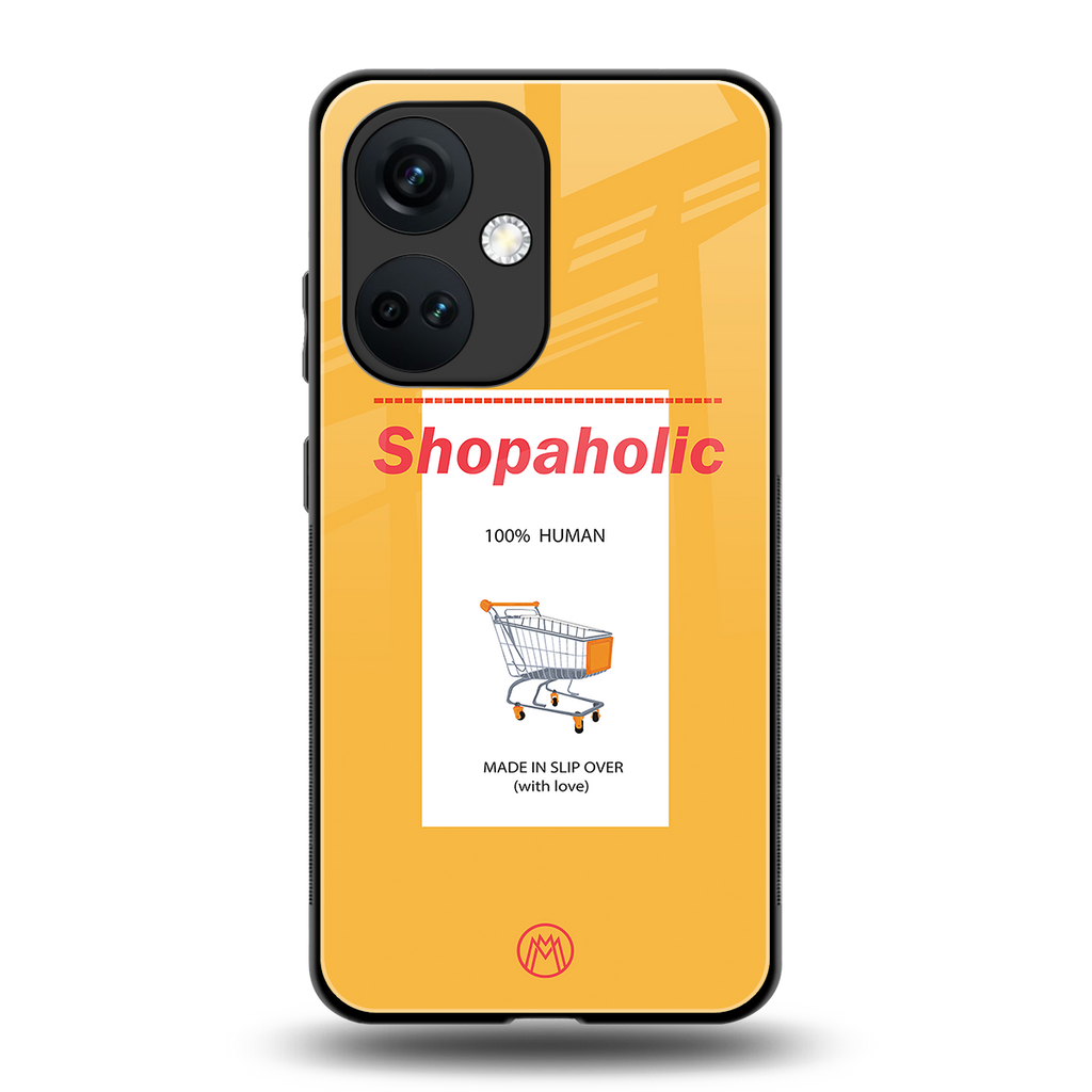 shopaholic back phone cover | glass case for oneplus nord ce 3