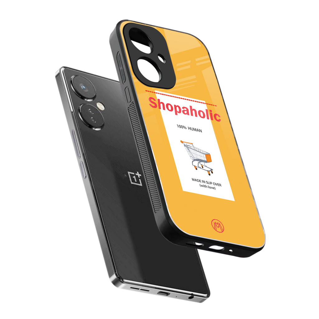 shopaholic back phone cover | glass case for oneplus nord ce 3