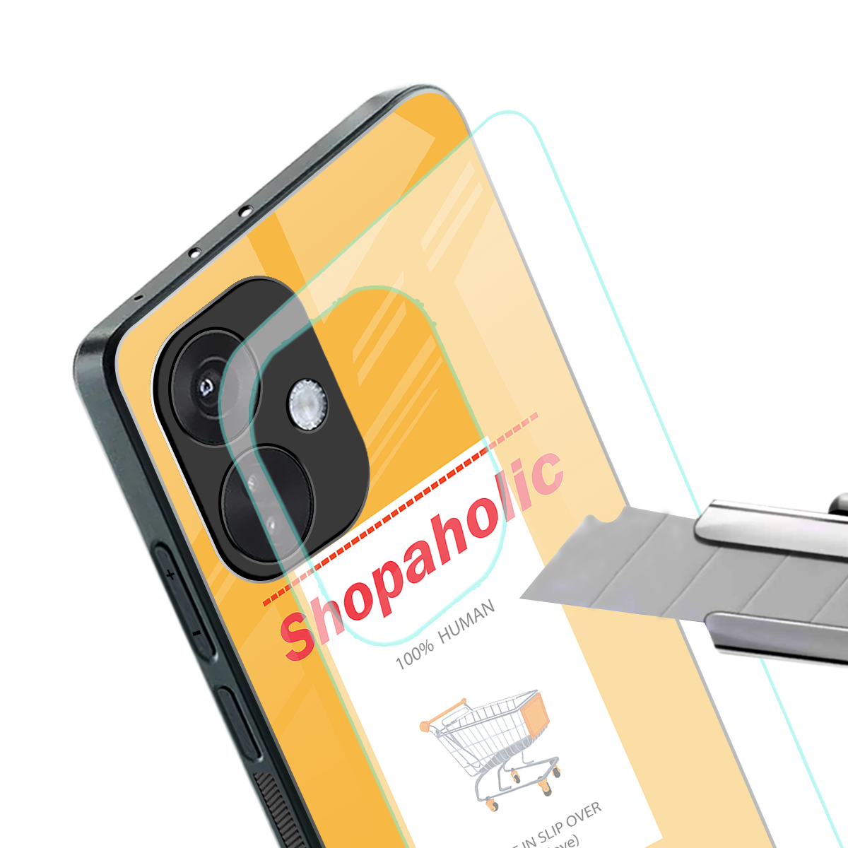 shopaholic back phone cover | glass case for oneplus nord ce 3