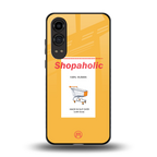 shopaholic back phone cover | glass case for oneplus nord ce 4 lite