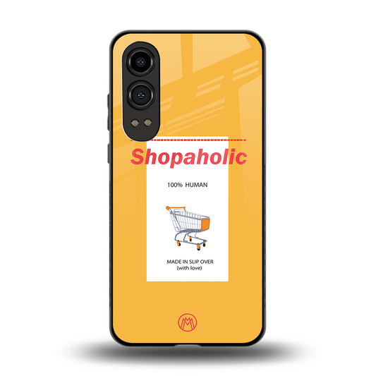 shopaholic back phone cover | glass case for oneplus nord ce 4 lite