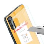 shopaholic back phone cover | glass case for oneplus nord ce 4 lite