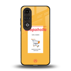 shopaholic back phone cover | glass case for oneplus nord ce 4
