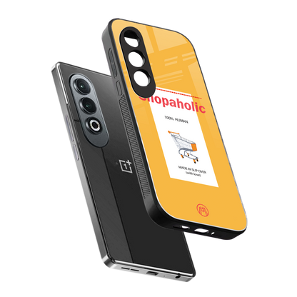 shopaholic back phone cover | glass case for oneplus nord ce 4
