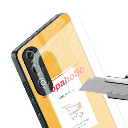 shopaholic back phone cover | glass case for oneplus nord ce 4