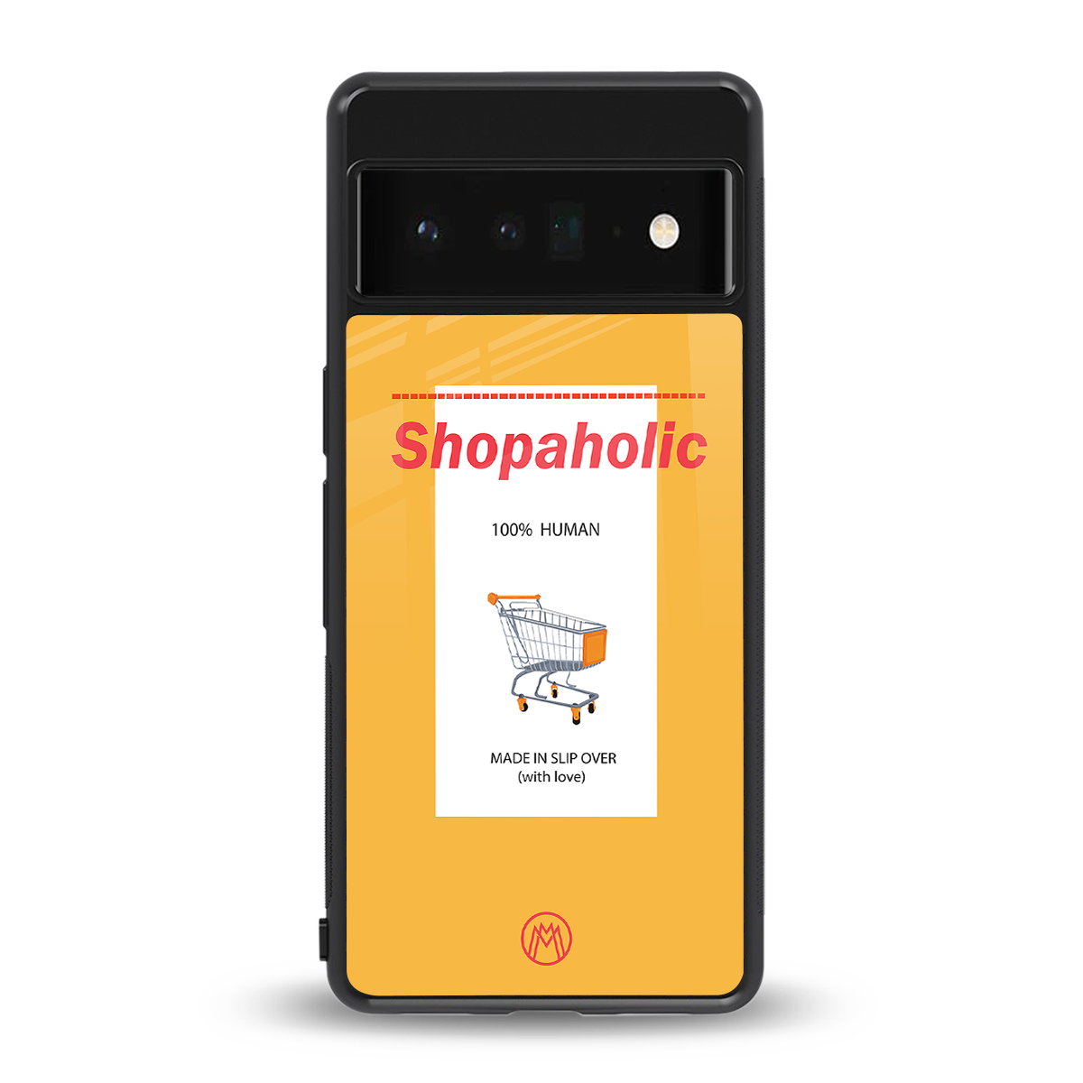 shopaholic back phone cover | glass case for google pixel 6 pro