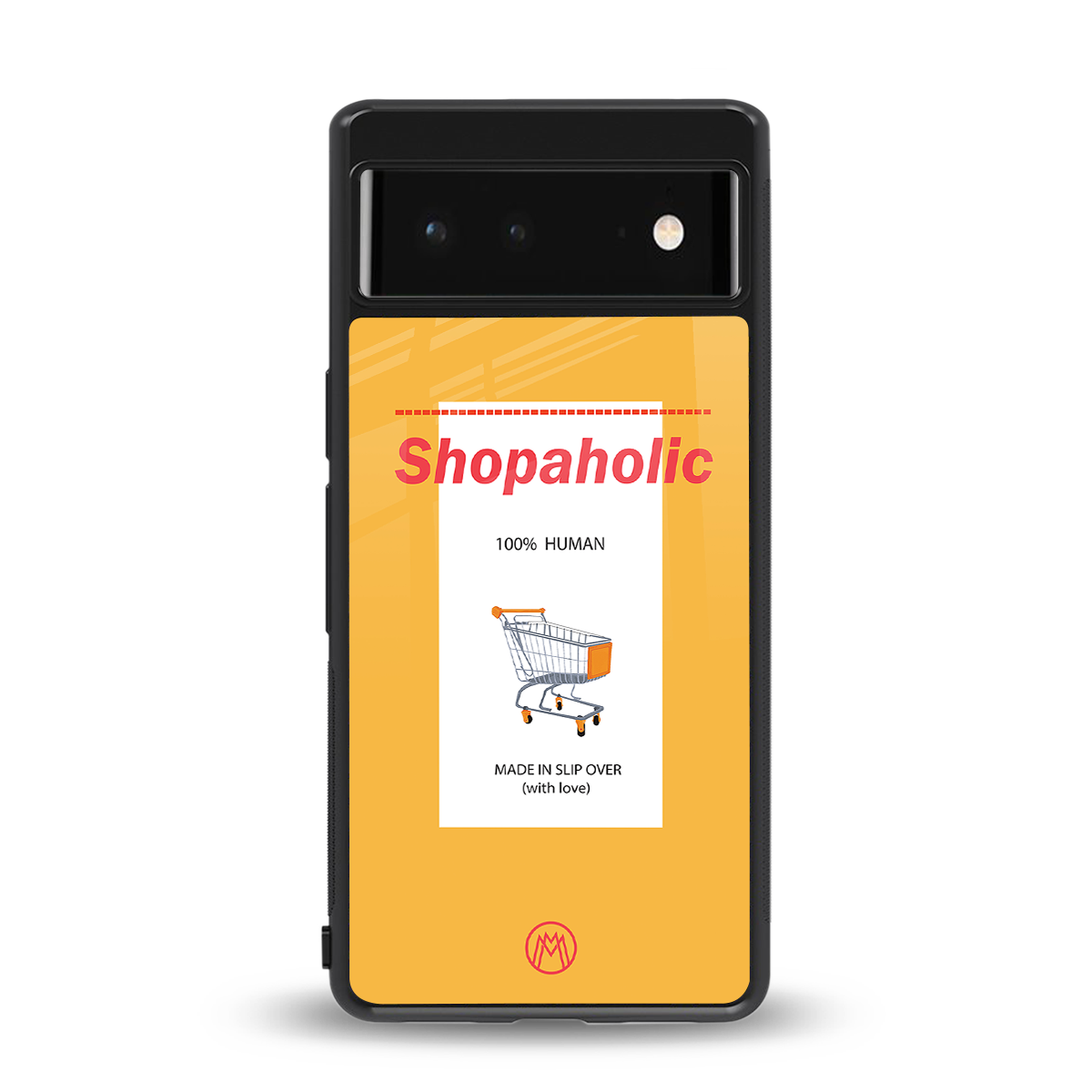 shopaholic back phone cover | glass case for google pixel 6