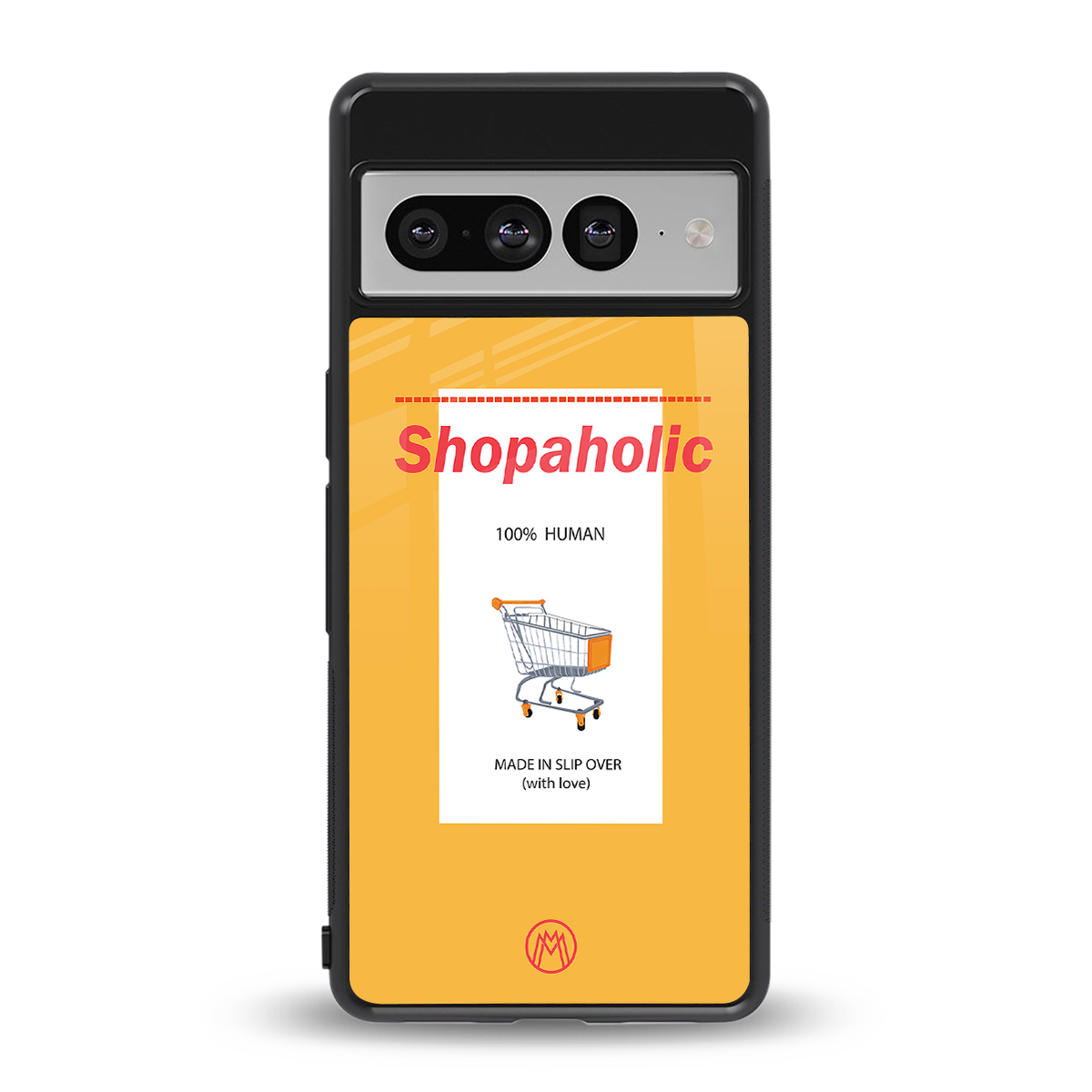 shopaholic back phone cover | glass case for google pixel 7 pro