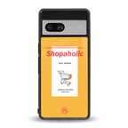 shopaholic back phone cover | glass case for Google Pixel 7