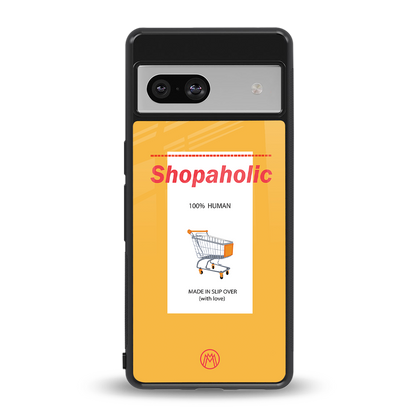 shopaholic back phone cover | glass case for Google Pixel 7
