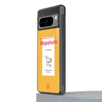 shopaholic back phone cover | glass case for google pixel 8 pro