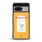 shopaholic back phone cover | glass case for Google Pixel 8