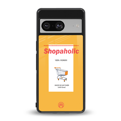 shopaholic back phone cover | glass case for Google Pixel 8