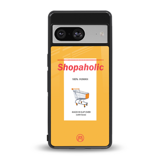 shopaholic back phone cover | glass case for Google Pixel 8